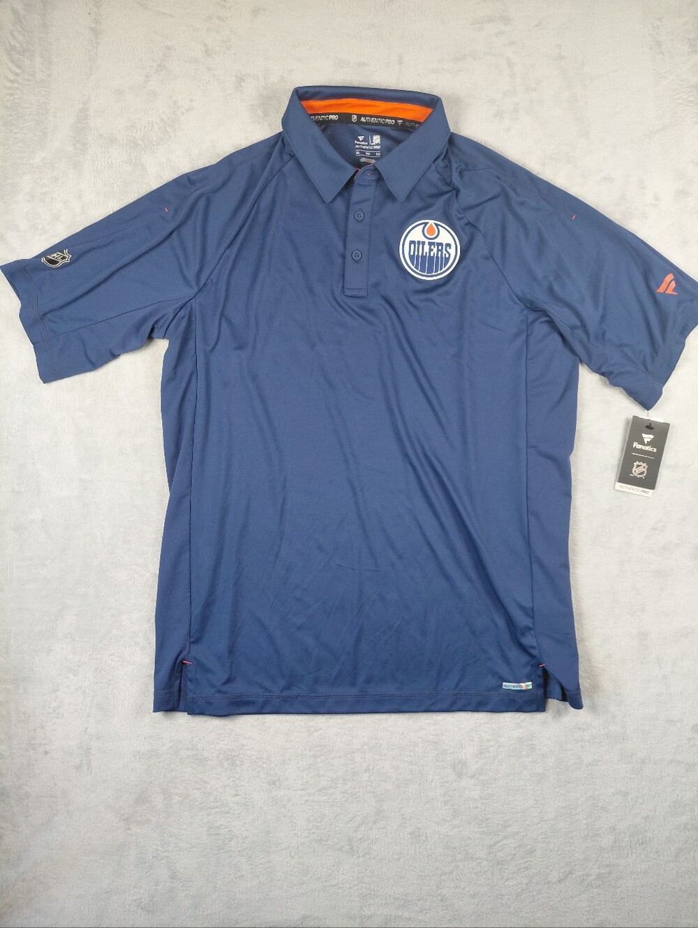 Fanatics Edmonton Oilers Polo Shirt, Official NHL, XL